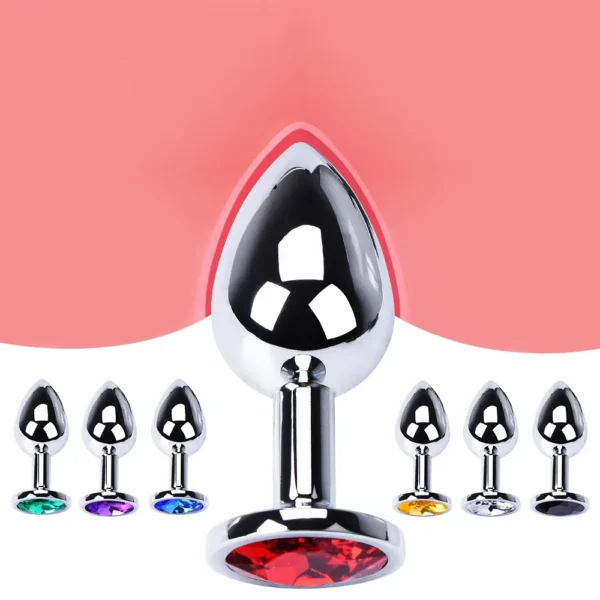 3 adet/takım Metal Anal plug butt plug Seks Oyuncakları Popo Oyuncakları Kadınlar Için/Erkekler/Çiftler Yetişkin Oyunu Masturbator Anal S/M/L Elmas Seks Shop - Image 4