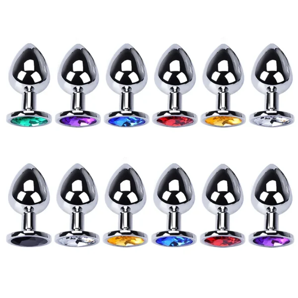 3 adet/takım Metal Anal plug butt plug Seks Oyuncakları Popo Oyuncakları Kadınlar Için/Erkekler/Çiftler Yetişkin Oyunu Masturbator Anal S/M/L Elmas Seks Shop - Image 6