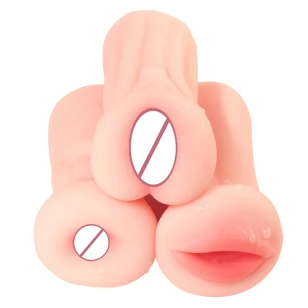 Male Soft Silicone Masturbation Cup Sex Toys 4D Realistic Deep Throat Mouth Vagina Anal Vacuum Stimulator Men Goods For Adults - Image 2