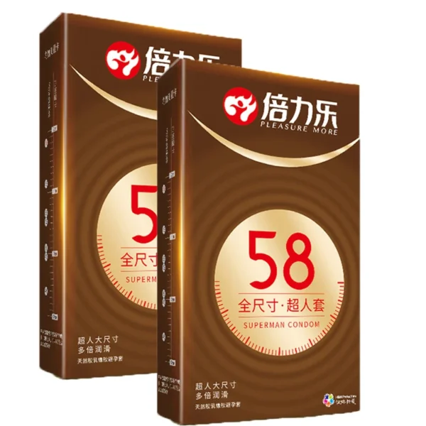 Large Size Condoms 20PCS 58/55mm XXL Lubricant Oil Ultra-thin Safer Contraception Natural Latex Rubber Adult Sex Product for Men - Image 4