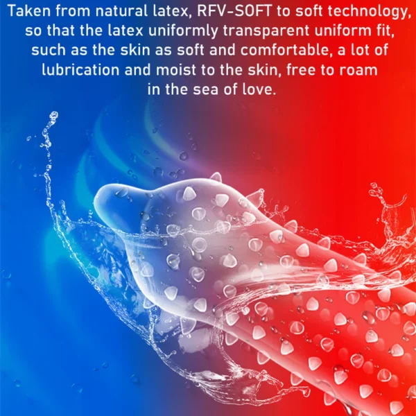 10Pcs Ice and Fire Particle Condom Delay for Men Lubrication Contraception Sensitive Penis Sleeve Adult Products Sex Toys - Image 3