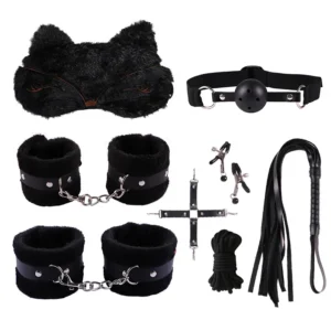 BDSM Adult Sex Toys Plush Handcuffs Strap Whip Rope Sexy Blindfold Restraints Bandage Couples Sex Toys Sexual Toy Adult Kits hot