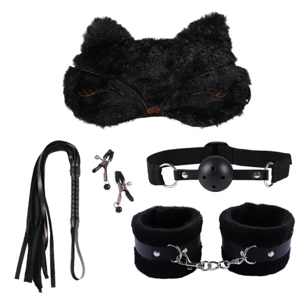 BDSM Adult Sex Toys Plush Handcuffs Strap Whip Rope Sexy Blindfold Restraints Bandage Couples Sex Toys Sexual Toy Adult Kits hot - Image 3