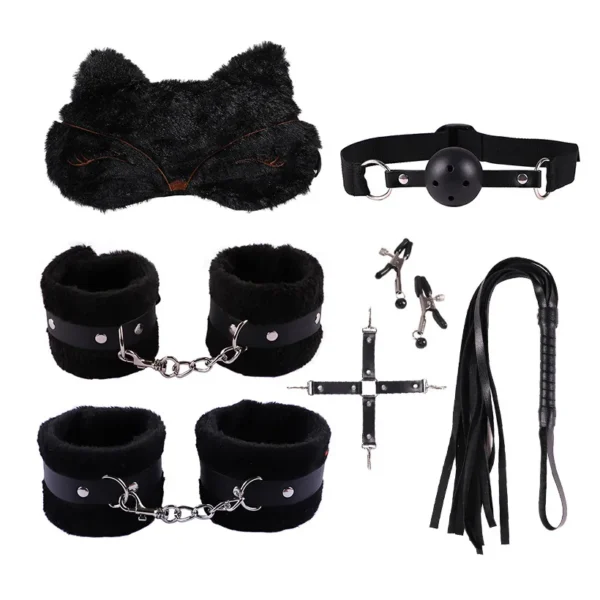 BDSM Adult Sex Toys Plush Handcuffs Strap Whip Rope Sexy Blindfold Restraints Bandage Couples Sex Toys Sexual Toy Adult Kits hot - Image 2