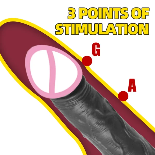 Realistic Dildo Vibrators Penis Vagina Adult Sex Toys Powerful for Women Telescopic Vibrating Heating Vibrator Anal Masturbator - Image 3