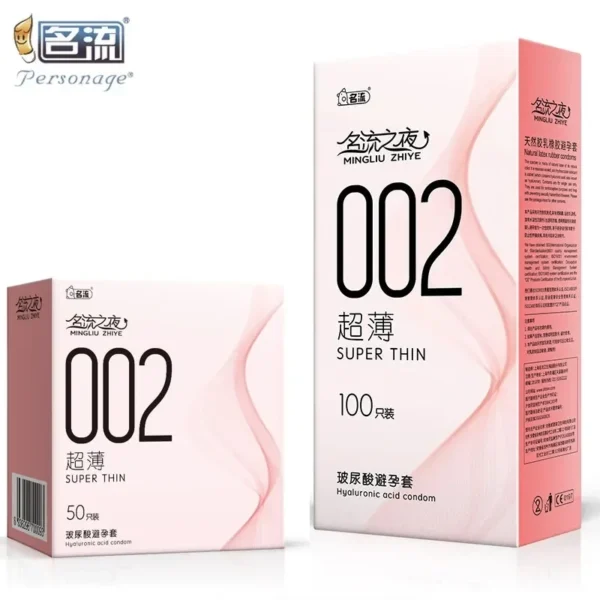 100 PCS Condom 0.02 Feeling Ultra Thin Penis Sleeve Hyaluronic Acids Safe Penis Sleeve Adult Contraception Intimate Sex Toy