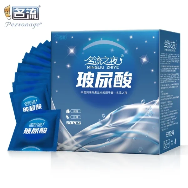 PERSONAGE 100/50pcs Ultra Thin Hyaluronic Acid Condoms Lubricated Penis Sleeve Contraception Condones Safer Contraception Adult - Image 4