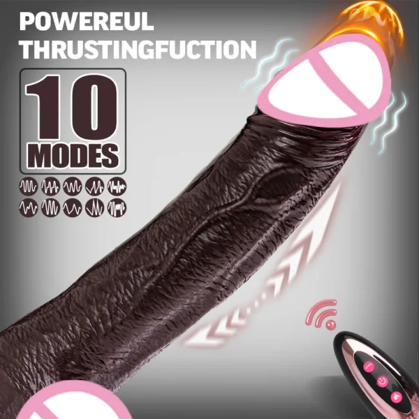 Realistic Dick Telescopic Dildo Vibrator Gode Heating G-Spot Anal Vagina Penetration Massager Masturbator Female Sex Toys Adult