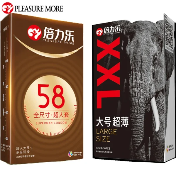 65/58/55mm Condoms Large Thin Intimate Lubricated Condone Sex Products Penis Sleeve Ejaculation Delay for Male Contraception