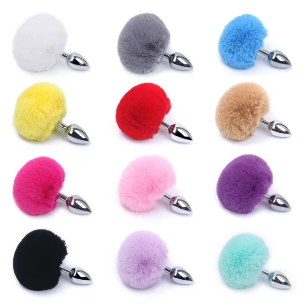 Metal Plush Rabbit Tail Anal Plug Prostate Massager Butt Plug Rabbit Ear BDSM Cosplay Erotic Sex Toys for Women Adults Sex Game - Image 5