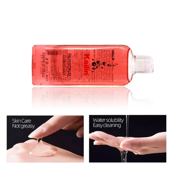 Strawberry Flavor Anal Lubricant for Session 200ml Water-based Sex Lubrication Goods for Adults Gay Lubricsate Sex Toys For Men - Image 5