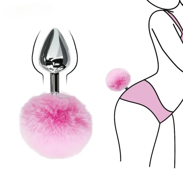 Cosplay Erotic Sex Toys for Women Adults Sex Game Metal Plush Rabbit Tail Anal Plug Prostate Massager Butt Plug Rabbit Ear BDSM - Image 3