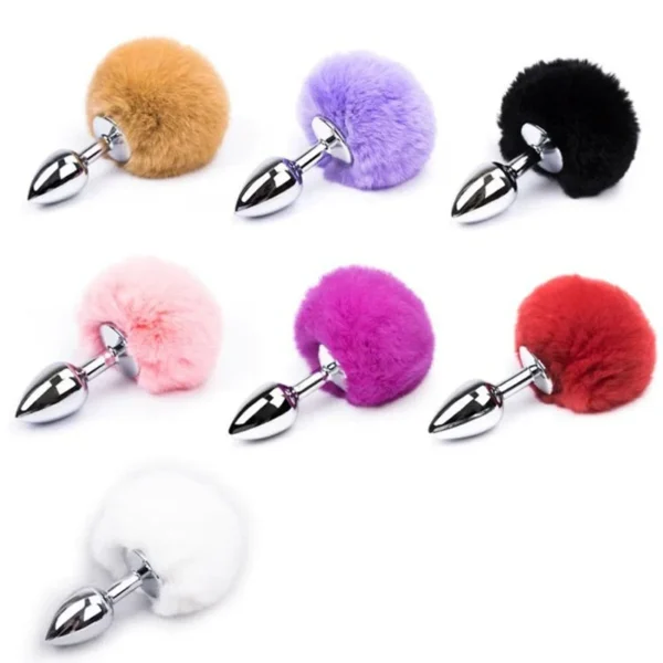 Cosplay Erotic Sex Toys for Women Adults Sex Game Metal Plush Rabbit Tail Anal Plug Prostate Massager Butt Plug Rabbit Ear BDSM - Image 5