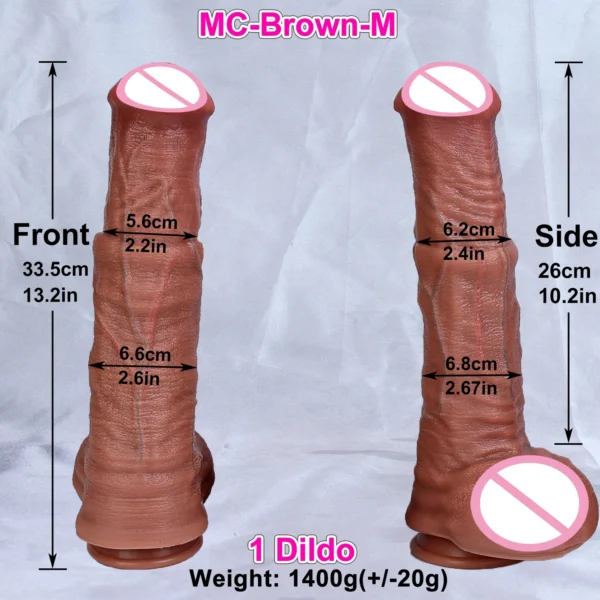 S/M/L Realistic Soft Huge Animal Dildo Silicone Black Horse Genitals Penis Masturbation Suction Cup Dick Woman Man Anal Sex Toy - Image 6