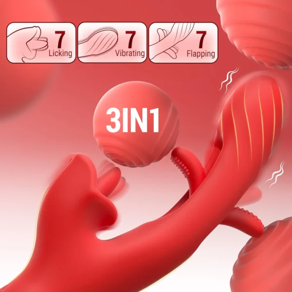 2 in 1 Tongue Licking Dildo Vibrator for Women Flapping Rotating Clitoris Stimulator G Spot Massage Female Masturbator Sex Toy - Image 2