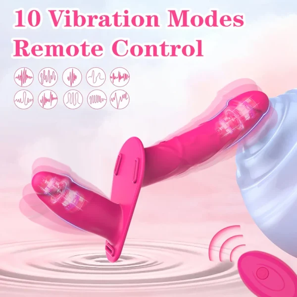 Wearable Double Vibrators Penetration G-Spot Strap On Dildo Panties for Lesbian Vagina Massager Couples Sex Toys Adult Products - Image 3