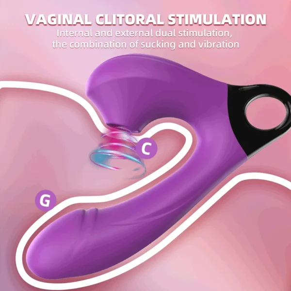 2-in-1 Sucking Vibrator Dildo G-Spot Nipple Sucking Clitoral Vaginal Penetration Sex Toys Female Pussy Massage For Couples Sex - Image 3