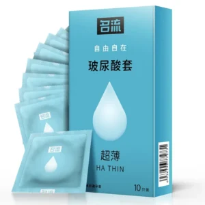 PERSONAGE Hyaluronic Acid 10Pcs HA G-spot Super Thin Condoms Hyaluronic Acid Sex Toys for Male Middle 52/49mm Contraception