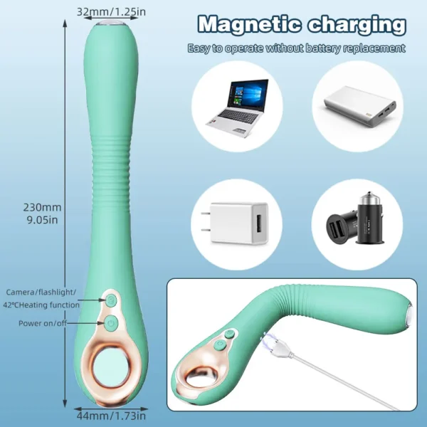 Vibrators Dildo Sex Toys for Women G-Spot Stimulator APP Control HD 750p Camera Endoscopic Intelligent Heating Sticks for Couple - Image 6