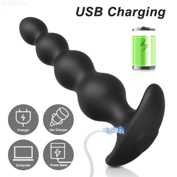 Anal Plug Vibrator Gay Butt Plug Big Dildo Anal Plug Vibrating Masturbation Tool Anal Toy Couple Anal Sex Toys Adult Product - Image 3