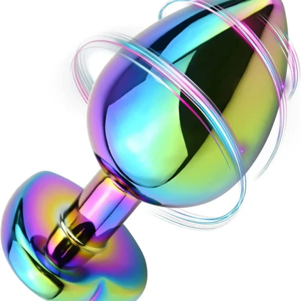 Mini Rainbow Rose Gold Butt Plug Crystal Jewelry Metal Anal Beads Butt Plug Trainer Anal Dildo female male Masturbation Sex Toy - Image 5