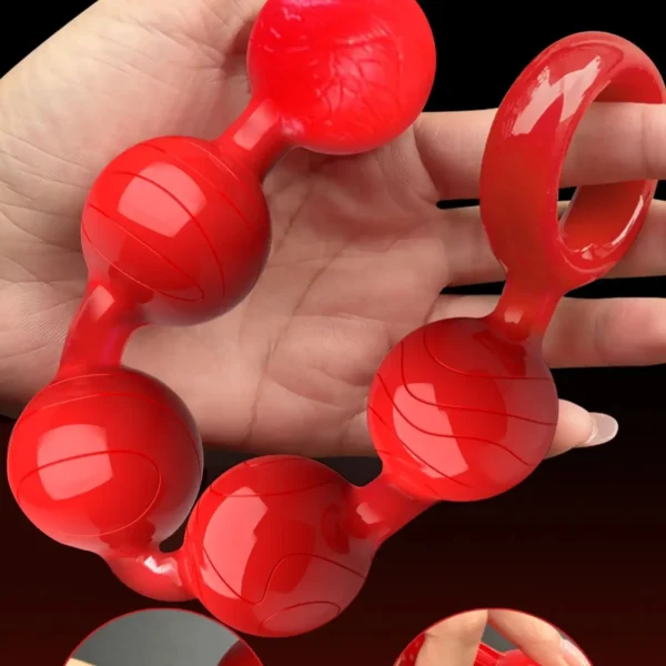 New Prostate Massage Long Anal Beads Dilator Annals Training Sex Toys,Silicone Anus Ass But Butt Plugs,Analplug Buttplug Butplug - Image 2