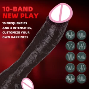 Super Long Realistic dildo Black vibrator penis telescopic Swing Heating silicone dildo remote control Dildo Vibrator for wome