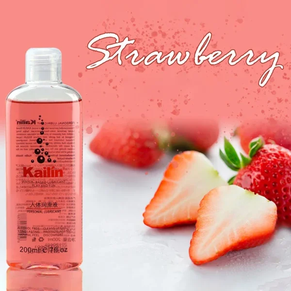 Strawberry Flavor Anal Lubricant for Session 200ml Water-based Sex Lubrication Goods for Adults Gay Lubricsate Sex Toys For Men - Image 2