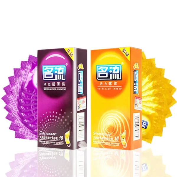 PERSONAGE 60PCS Condoms Ultra Thin Particle Spike Condom Spike Intimate Lubricated Adult Sex Product Contraception for Men - Image 3