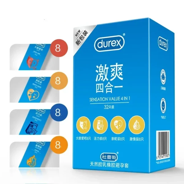 Durex Condom 4 Types Ultra Thin Natural Latex Extra Lubricating Adult Intimate Goods Condoms Penis Sleeve Sex Toys for Men - Image 5