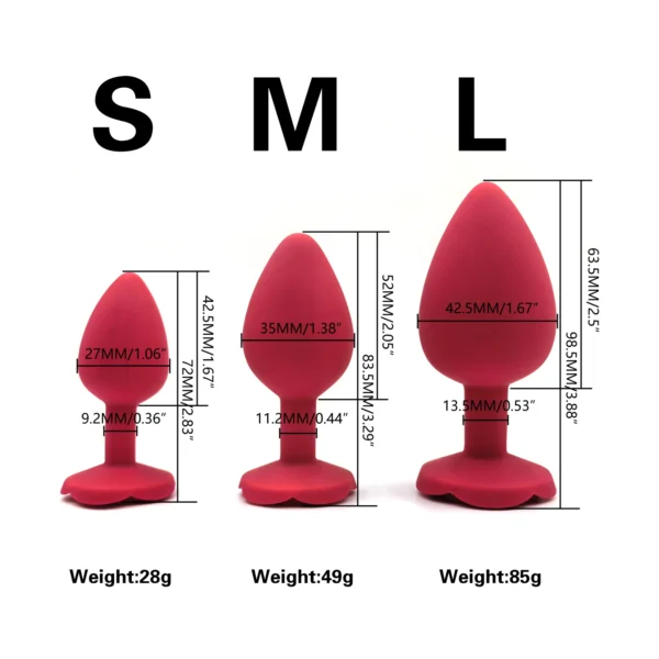 Soft Silicone Rose Flower Anal Plug Beginner To Expert 3 Sizes Butt Plug Anus Trainer Dildos Adule Sex Toys For Couple Women Men - Image 3