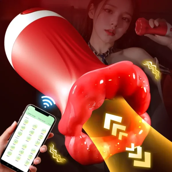 Male Masturbator Deep Throat Blowjob APP Control Vibrating Oral Sex Pussy Vagina Stimulation Adult Sex Toys Masturbators for Men - Image 2