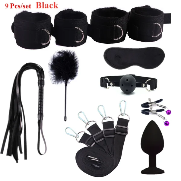 Sex Toys For Woman Men BDSM Bondage Set Under Mattress Erotic Restraint Handcuffs Ankle Cuffs Eye Mask Adults Games for Couples - Image 6