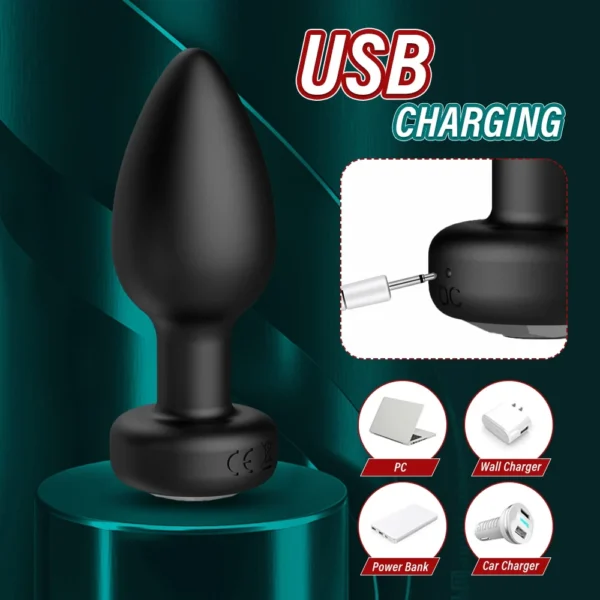 10 Speeds Anal Plug Vibrator Remote Control Butt Plug Men Prostate Massage Female Masturbator Adult Sex Toys for Women Men Gay - Image 4