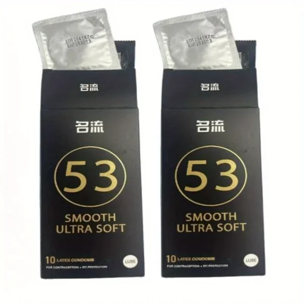 53mm 10PCS/20PCS Jumbo Size Ultra Thin Comfort Fit Latex Condoms Water-Based Lubrication Extended Sex Penetration Anal - Image 4