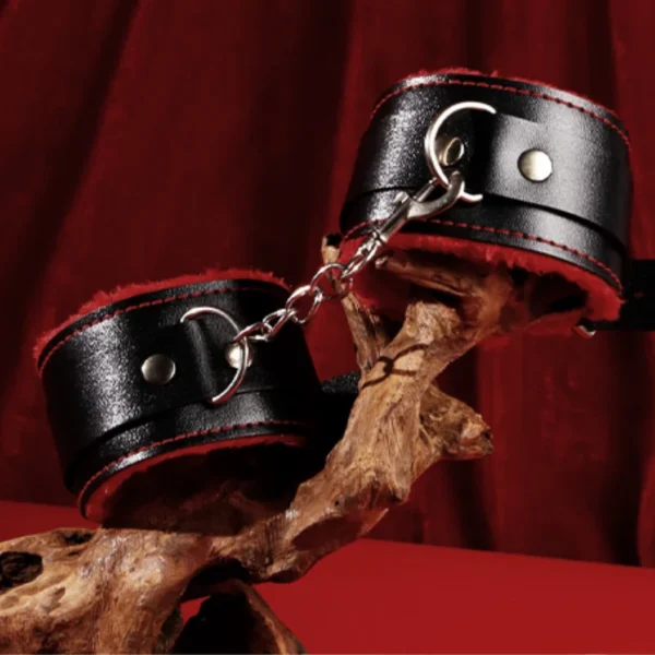 New BDSM Kits Bed Bondage Set Red&Black Exotic Sex Toys for Adults Games Leather Handcuffs Whip Gag Collar Women Sex Goods - Image 2