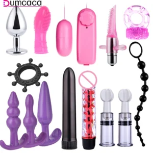 Bdsm SexLove Kits Female Handcuff Whip Mouth Gag Anal Bead Butt Plug Adult Game Props Bondage Restraint Kit Bullet Vibrator