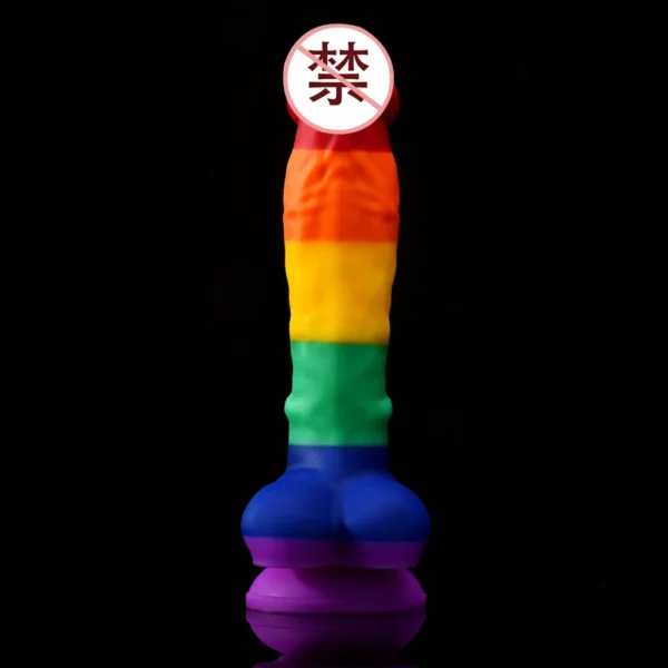 Colorful Realistic Dildo With Suction Cup Liquid silicone Dildos Sex Toys for Woman Men Erotic Big Penis Anal Butt Plug 21cm - Image 3