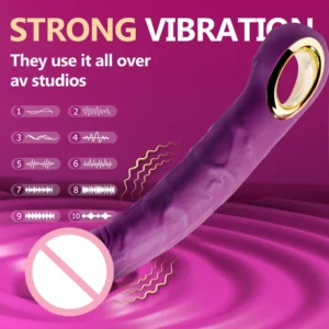 10 Modes 2-in-1 Vibration Suitable for Rechargeable Silicone Clitoral Stimulator for Women and Couples, Realistic Adult Sex Toy
