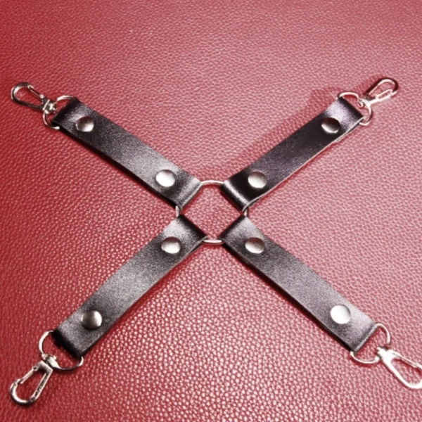 New BDSM Kits Bed Bondage Set Red&Black Exotic Sex Toys for Adults Games Leather Handcuffs Whip Gag Collar Women Sex Goods - Image 5