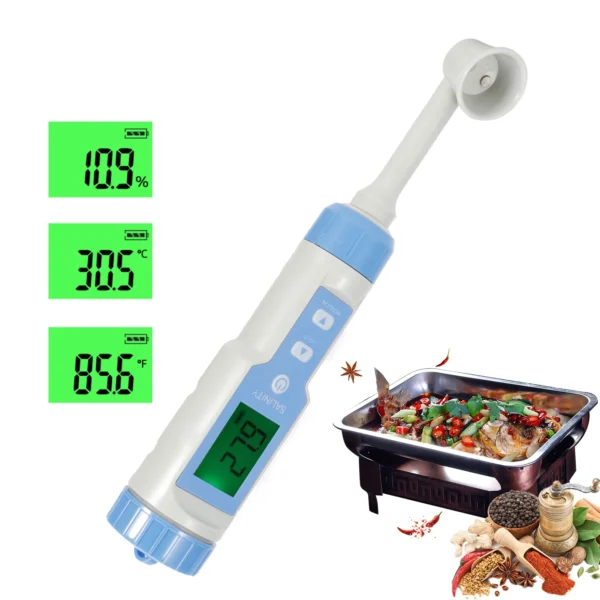 Digital Salinity Meter IP67 Waterproof Salinity Meter Tester for Food High Accuracy Salt Concentration Measuring Salinity Tester - Image 4