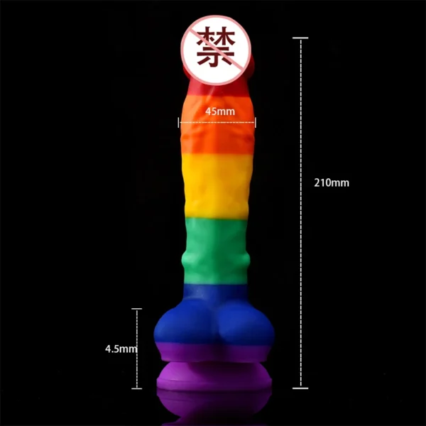 Colorful Realistic Dildo With Suction Cup Liquid silicone Dildos Sex Toys for Woman Men Erotic Big Penis Anal Butt Plug 21cm - Image 6