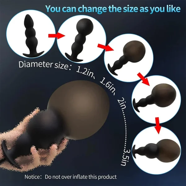 BDSM Inflatable Anal Plug Butt Plug Anal Dilator Anus Extender Sex Toys G Spot Stimulator Prostate Massager Adult Sex Toys - Image 3
