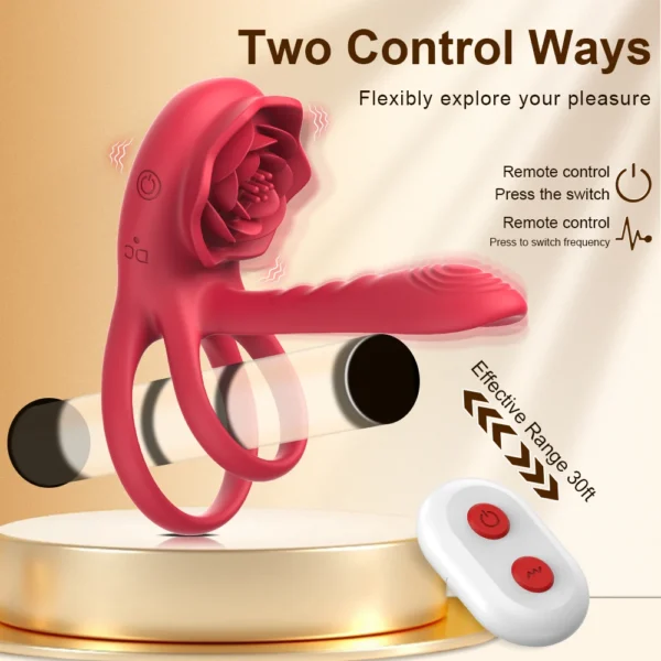 Powerful Cockring Vibrator Clitoris Stimulation Delay Ejaculation Remote Control Cock Ring Penis Ring Adults Sex Toy for Couple - Image 6