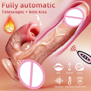 Realistic Dildo Vibrator Telescopic Female Remote Control Vaginal Masturbator Anal Plug Penis Heated Vibrating Sex Toy For Women