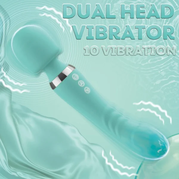 Double head vibration G Spot Vibrator Wand Womens Sex Toys Adult Sex Toys with 10 Vibrations Female Sex Toy Vibrater Dildo