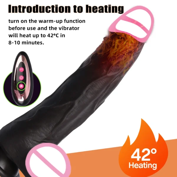 Realistic Dildo Vibrators Penis Vagina Adult Sex Toys Powerful for Women Telescopic Vibrating Heating Vibrator Anal Masturbator