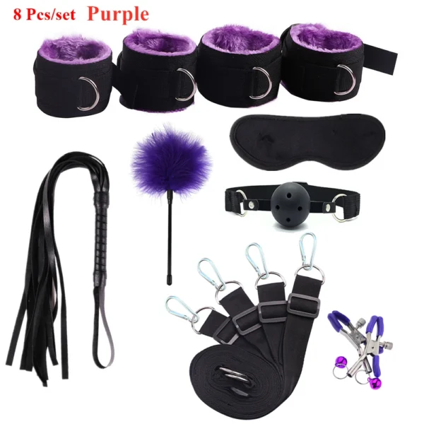 Sex Toys For Woman Men BDSM Bondage Set Under Mattress Erotic Restraint Handcuffs Ankle Cuffs Eye Mask Adults Games for Couples - Image 5