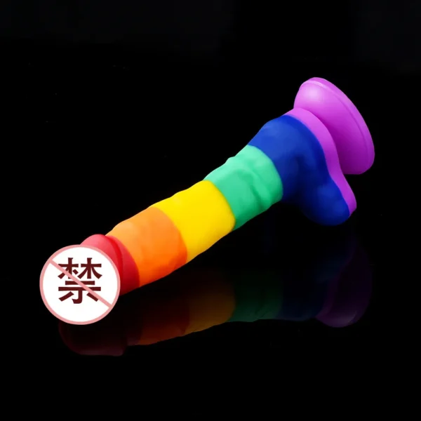 Colorful Realistic Dildo With Suction Cup Liquid silicone Dildos Sex Toys for Woman Men Erotic Big Penis Anal Butt Plug 21cm - Image 4