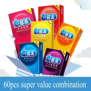 60PCS Ultra Thin Condoms PERSONAGE Particle Spike Condom Intimate Double Lubricated Adult Sex Product Contraception for Male